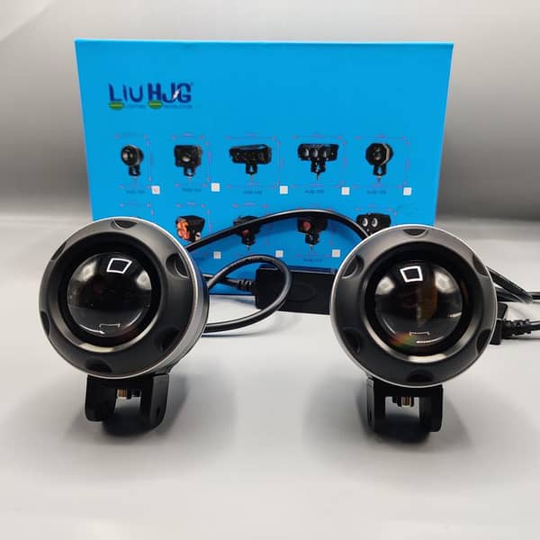 Universal Projector Sharoud Cut Lens Light With Dual Color High/Low Shutter 2 Pcs Set