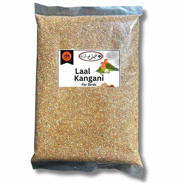 Kangani (Laal kangani) - Red Millet Seeds, Birds food for Canaries,Finches, Waxbills, Budgies, Lovebirds cocktail, Alexandrine - 1 KG