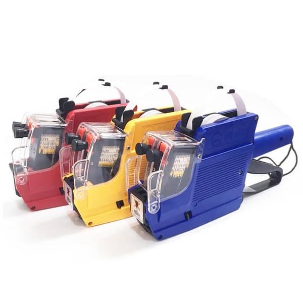Double Line Price Label Machine With 2 Ink Roller