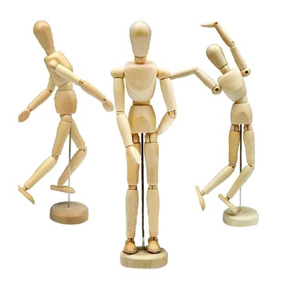 Wooden Manikin 12" Move able Model for Artists