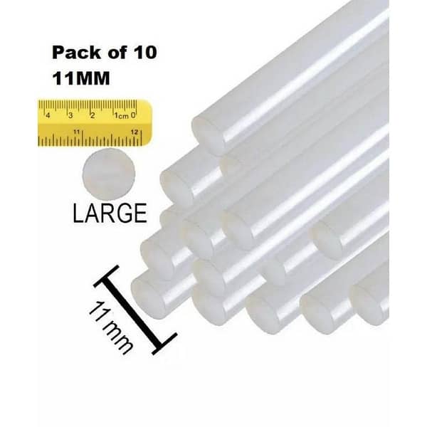 Pack of 10 Large 11mm Glue Sticks for 11mm Glue Guns