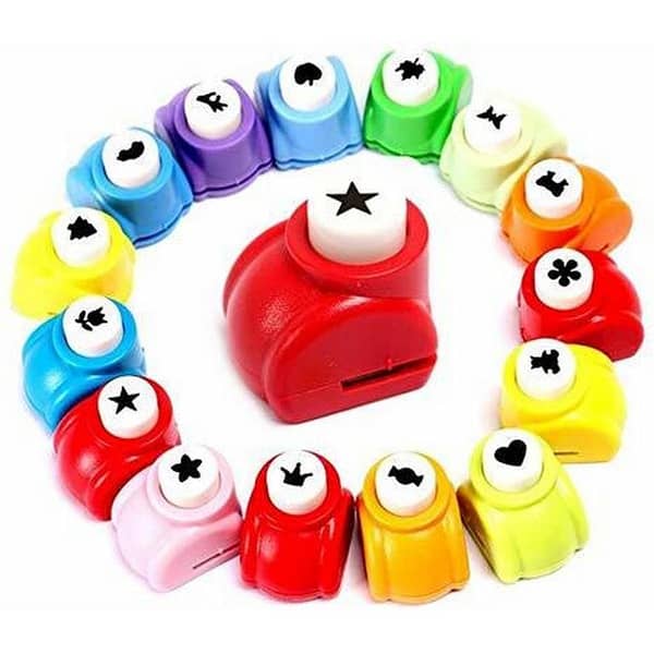Mini Paper Punch Pack of 8 - Mini DIY Assorted Paper Punching Machines Crafts Punch