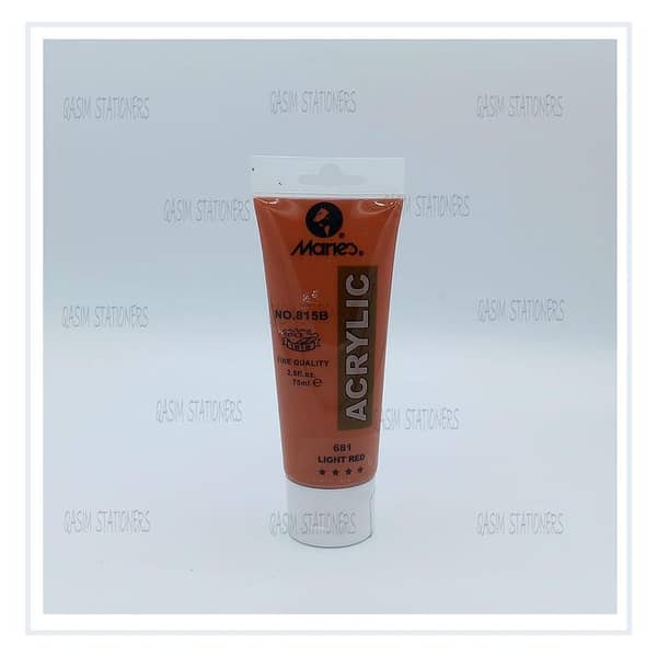 Marie's 75ml Acrylic Colors Paint Tubes-681 Light Red