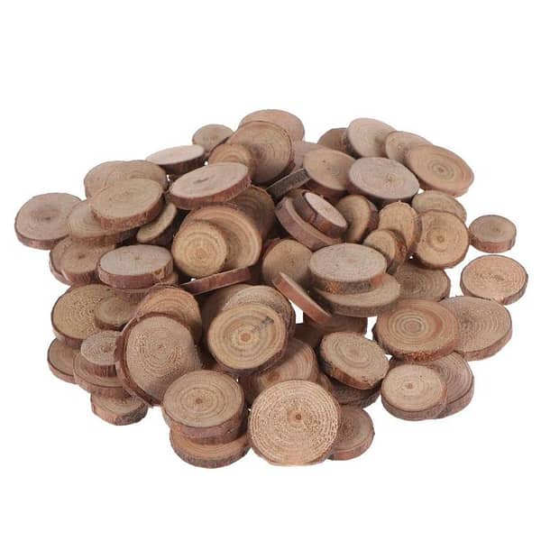 10 Pcs Wooden Log Slice Disc for DIY Crafts Diameter 1 to 1.5  inches