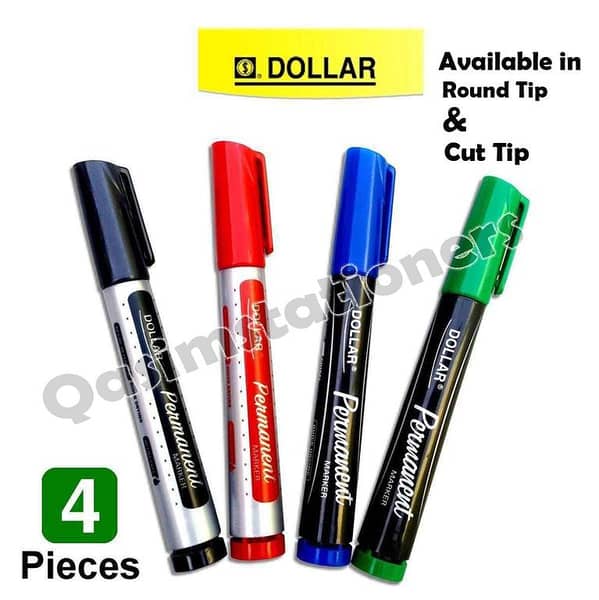 Dollar Permanent Marker Multicolor 4 Pcs