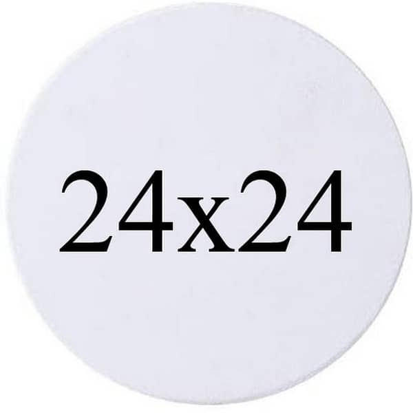 24x24 Inches Round Canvas Board - Set of 2 for Painting