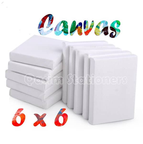 6x6 Inch Canvas Board for Painting - Single Piece