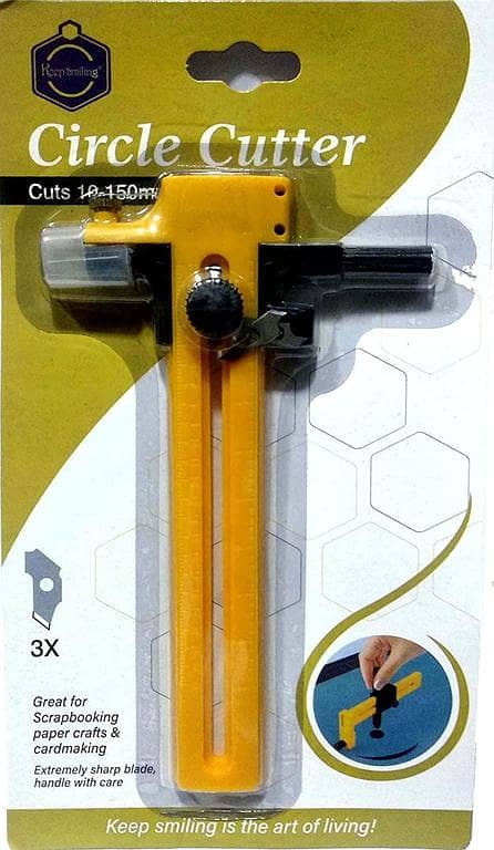 Keep Smiling Circle Cutter Compass Tool for Paper Crafts, Fabric | Create Circles from 10mm to 150mm