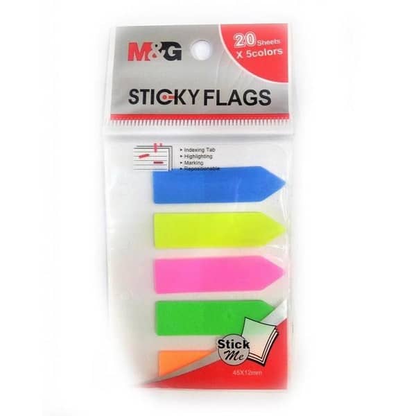 Sticky Flag Notes  BookMark 20 Sheets X 5 Multi Colors