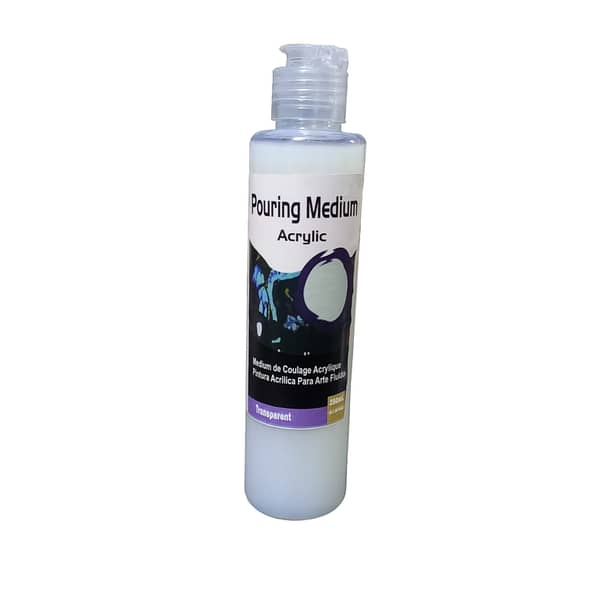 Acrylic Paint Pouring Medium 240ml Bottle For Flow Non-Toxic Formula And Smooth Paint Effect