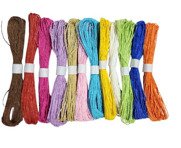Multi Colored Twisted Paper Rope Threads for DIY Art and Craft Projects /Gift Wrapping Twine Rope Thread Scrapbooks Invitation Flower Decoration (Pack of 12)