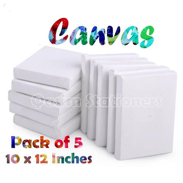Pack Of 5 PCS - Canvas Board - 10x12 Best For Acrylic & Oil Paints