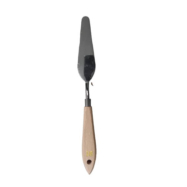1Pc Wooden Handle Stainless Steel Palette Painting Knife Oil Painting Scraper Shovel Paint Palette Knife for Beginner Art Painting Tool