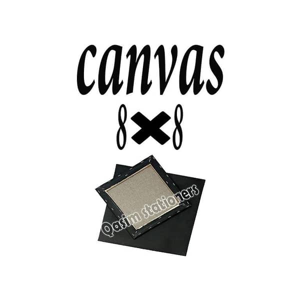 1 Piece Of 8X8 Inches Black Canvas For Painting - Canvas Board