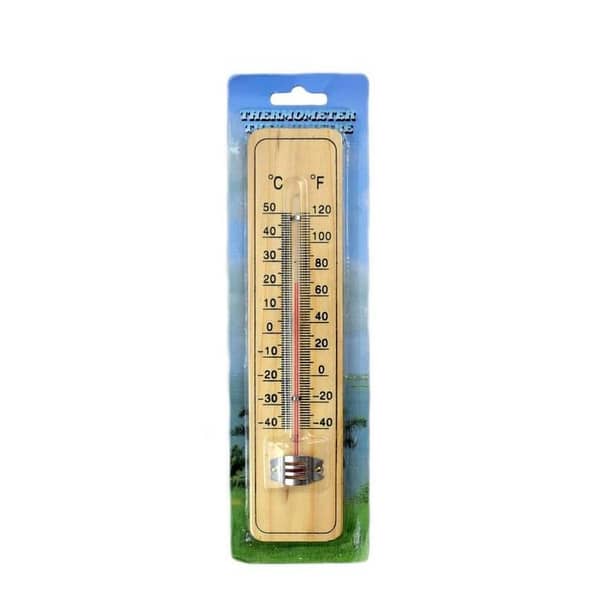 Wood Grain Hanging Vertical Indoor Thermometer Temperature Meter Monitor Gauge Fahrenheit and Celsius Scales for incubator wall Room
