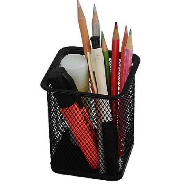 Metal Mesh Pen Stand Square