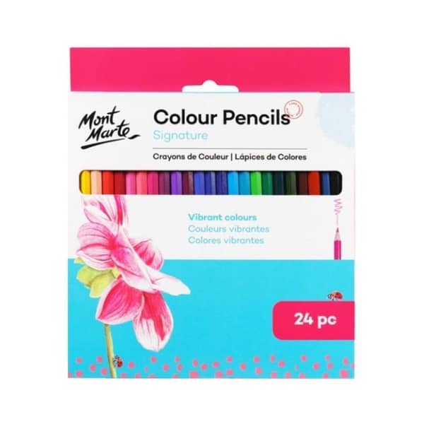 Mont Marte 24-Piece Signature Colour Pencils Set