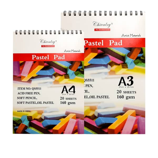 Chivalry Pastel Pad For Sketch And Drawing 20 Sheets, 160Gram Paper A3/A4 Size