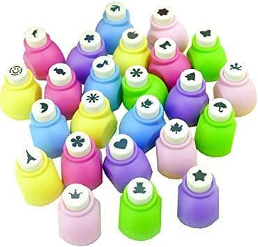Pack of 12 - Mini DIY Assorted Paper Punching Machines Set of 12pcs Crafts Punch