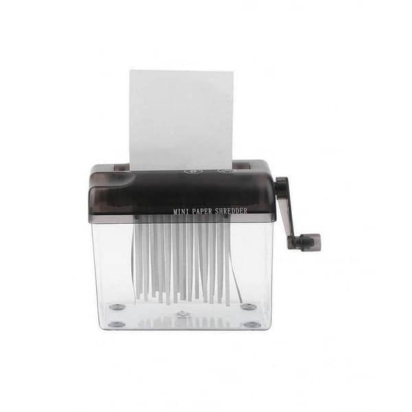 A5 size Manual Paper Shredder (Strip Cut) - Transparent