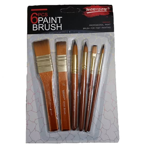Worison 6pcs/set professional Paint Brush Set - Brush for Fast painting
