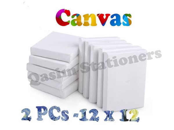 2 Pieces Of 12 X 12 Inches Primed Canvas Boards For Painting