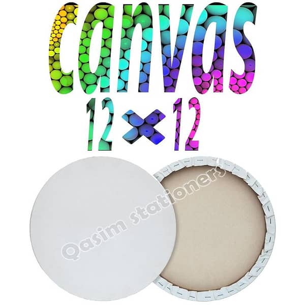 12x12 Inches Round Canvas Board for Painting - Single Piece