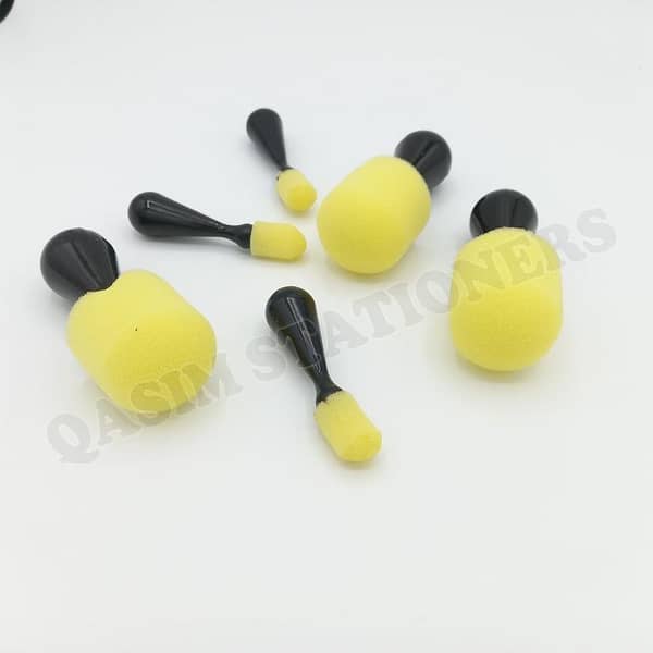 6-Piece DIY Foam Sponge Paint Brush Set - Stencil Brushes in Various Sizes