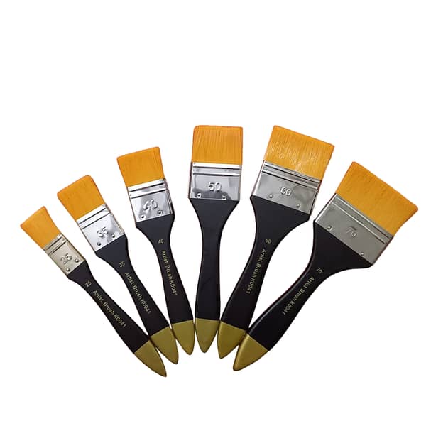 Keep Smiling Flat wide Paint Brush Gesso Brush - 1 Pc