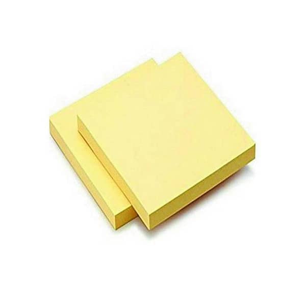 Pack of 2 - Sticky Note Pad 100 sheets 3x3inch in a pad yellow
