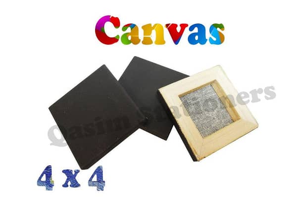 1 Piece Of 4X4 Inches Black Canvas For Painting - 4 x 4 Canvas Board