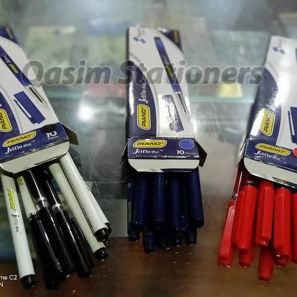One Pack of PIANO Jelflo Ball Point Pens (10 Pcs) Mix Color