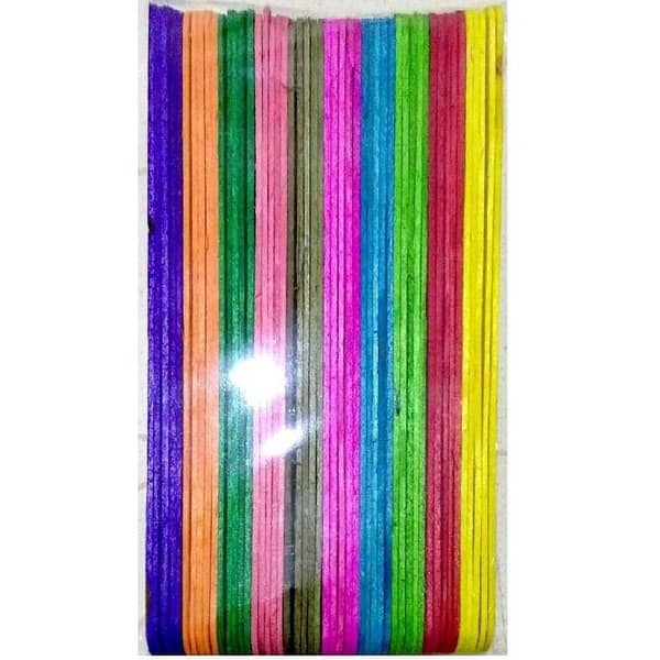 Pack of 50 Large Ice Cream Stick (wooden) for Art Work-Multicolored