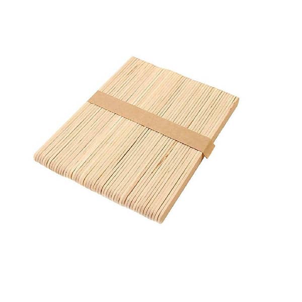 Pack of 100 Small Craft Sticks Ice Cream Sticks Wooden Popsicle Sticks (Length - 4.5 Inches Width - 12 mm)