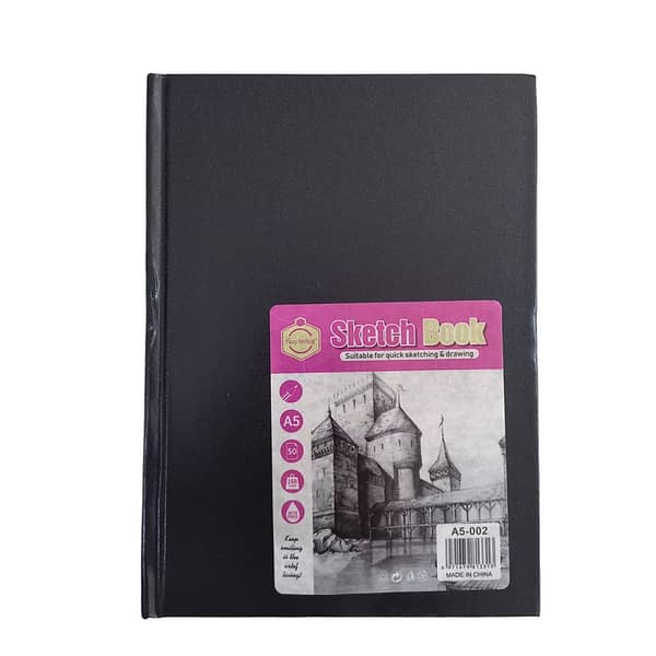 A5 A4 A3 Keep Smiling Hard Binding Sketch Book, 50pages Cartridge Paper 160grams, Sketching Book artist quality textured