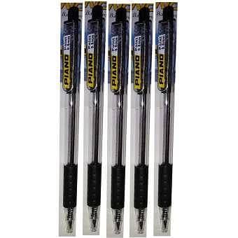 PIANO POINT Ball Pen,10 pcs, 0.8mm Smooth Tip, Comfortable Rubber Grip