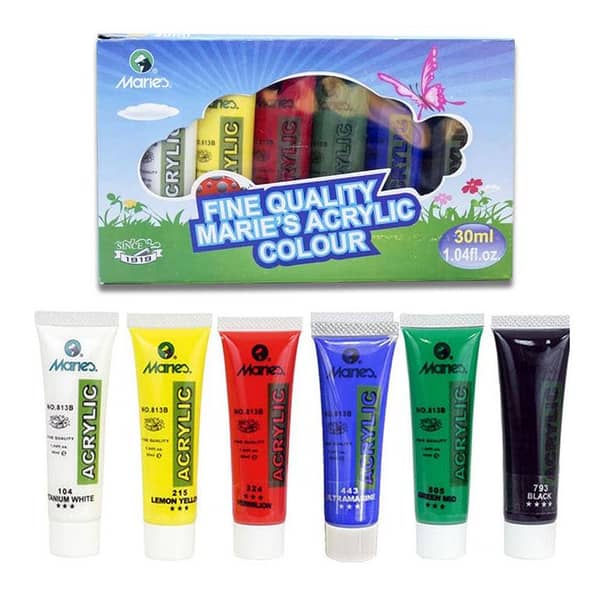 Marie's Acrylic Paint - Pack Of 6 - 30 Ml