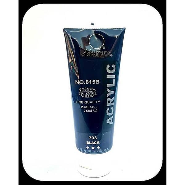 Marie's 75ml Acrylic Colors Paint Tubes - 793 Black