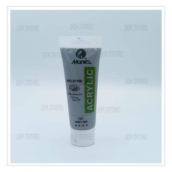 Marie's 75ml Acrylic Colors Paint Tubes-787 Grey Mid