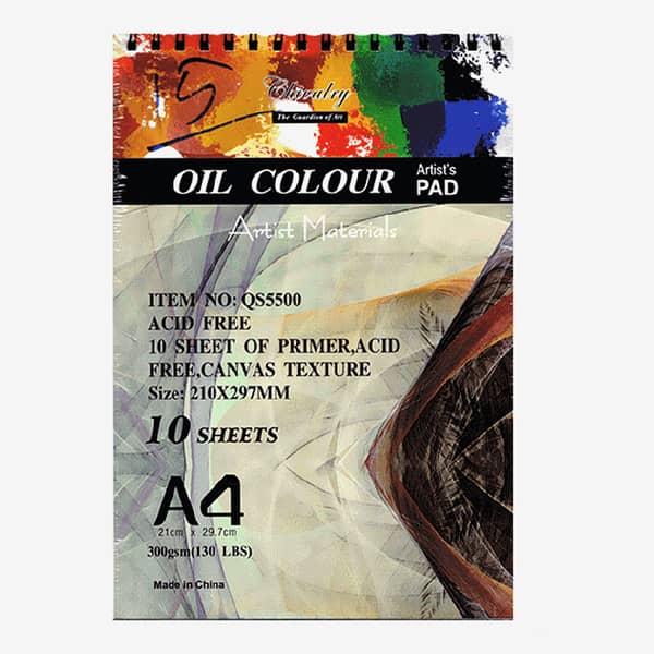 Chivalry Oil Color Pad For Artist A3/A4 Size 10 Sheets 300gsm