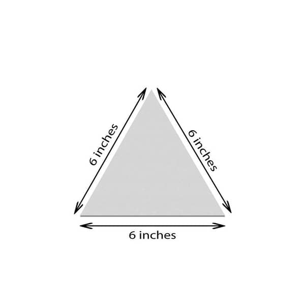 1 Piece Of 6X6, 10X10, 12X12  Inches Triangle Shaped Canvas For Painting - 6 x 6 , 10 X 10 , 12 X 12 Triangle Canvas Board