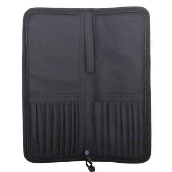 Black Folding Oxford cloth zipper artist brush holder bag case pouch Foldable Paint brush bag/pencil case for Artists