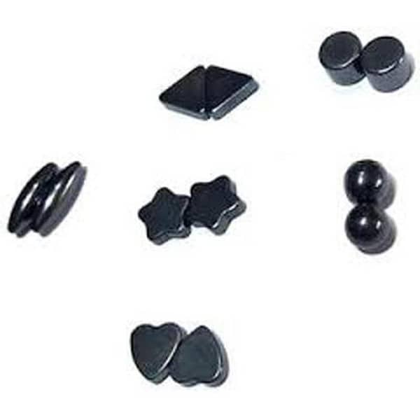 Pack of 12 Pieces Magnets Ball, Triangle, Cylinder, Oval, Heart And Star Shaped Magnets Set - Ferrite Magnets