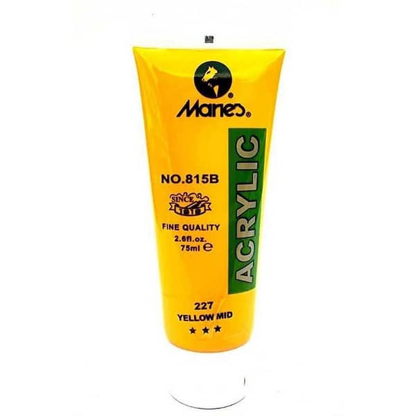Marie's 75ml Acrylic Colors Paint Tubes-227 Yellow Mid