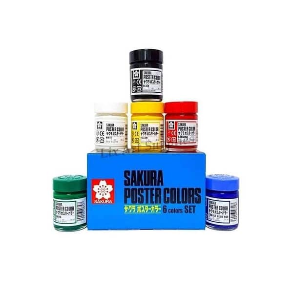 Sakura Poster Colour paints 6 Color Set