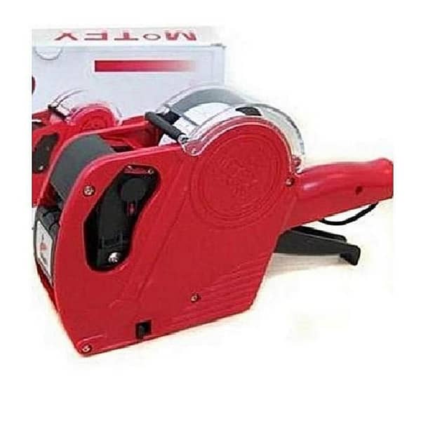 8 Digit Price Tag Machine Labeller + Label Stickers Roll + 1 Ink Roller - Multicolour