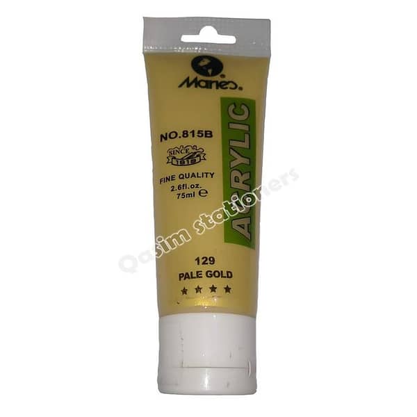 Marie's 129 Pale Gold Acrylic Paint Tube - 75ml