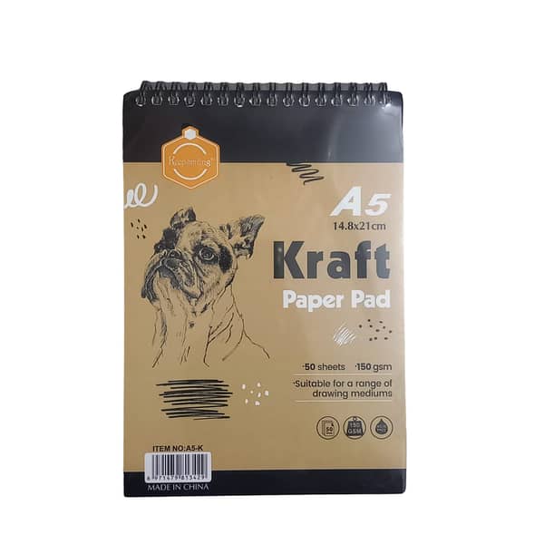 A5 A4 A3 Keep Smiling Kraft Paper Pad Sketchbook 50 Sheets