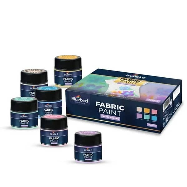 Bluebird Fabric Paint Color – 25 ml – Set of 6 Pastel Shades