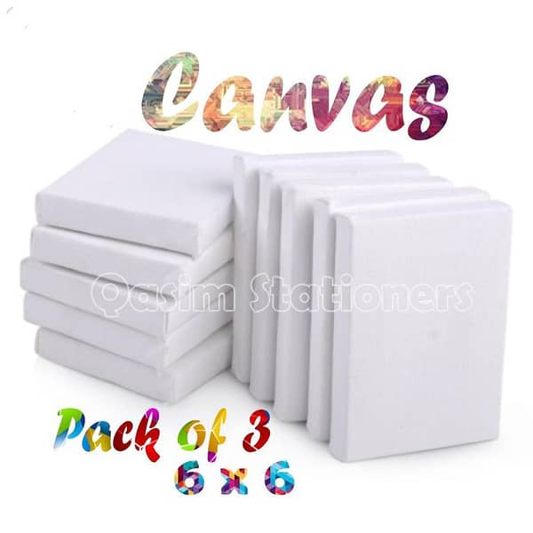 Pack Of 3 PCS - Canvas Board - 6x6 Best For Acrylic & Oil Paints